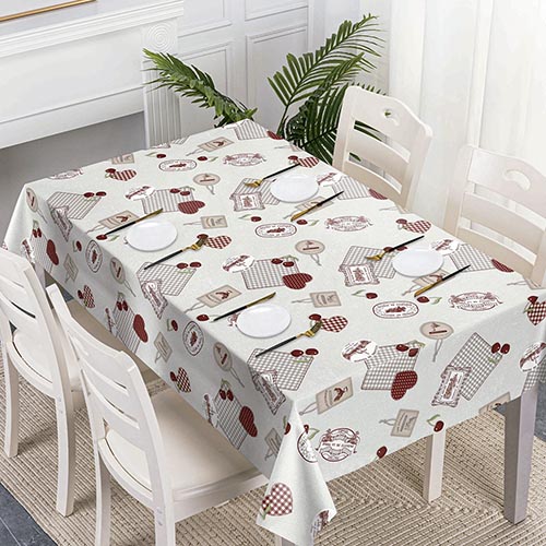 Toalha de Mesa Plástica Coração marrom 140 x 180 cm - Organiz
