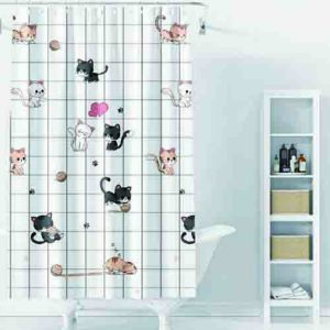 Cortina para Box Losangos Azul 180 x 180 cm - Organiz