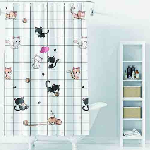 Cortina para Box Losangos Azul 180 x 180 cm - Organiz