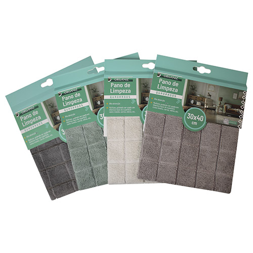 Pano de Limpeza 1 Unidade Quadrados 30 x 40 cm - Organiz