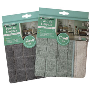 Pano de Limpeza 2 Unidades Quadrados 30 x 40 cm - Organiz