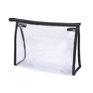 Necessaire Retangular Grande Transparente e Preto 27