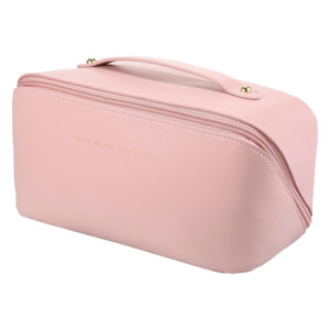 Necessaire Rosa com Divisória 24 x 10 x 11 cm - Organiz