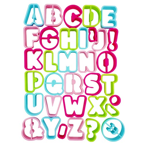 Kit de Cortadores Alfabeto 34 peças - Konfektt