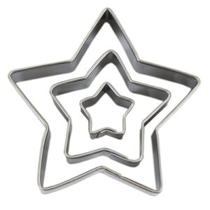 Kit de Cortadores Estrelas Inox 3 peças - Konfektt