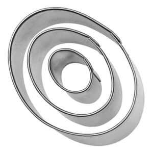 Kit de Cortadores Ovais Inox 3 peças - Konfektt