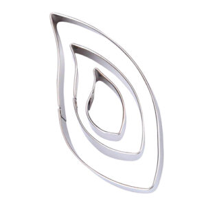 Kit de Cortadores Folhas Inox 3 peças - Konfektt