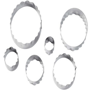 Kit de Cortadores Duplos Ovais Inox 6 peças - Konfektt