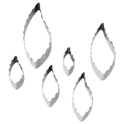 Kit de Cortadores Duplos Folhas Inox 6 peças - Konfektt