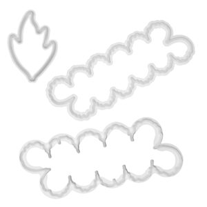 Kit de Cortadores Pétalas de Peônia 3 peças - Konfektt