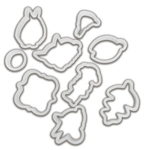 Kit de Cortadores Desenho Animado 9 peças - Konfektt