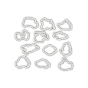 Kit de Cortadores Meios de Transporte 12 peças - Konfektt