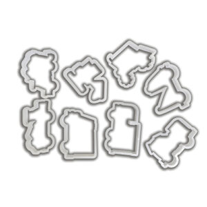 Kit de Cortadores Veículos de Obra 8 peças - Konfektt