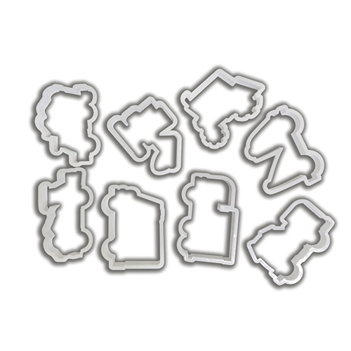 Kit de Cortadores Veículos de Obra 8 peças - Konfektt