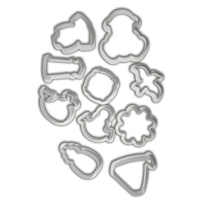 Kit de Cortadores Bebê Marinheiro 10 peças - Konfektt