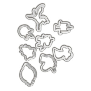 Kit de Cortadores Unicórnios 8 peças - Konfektt