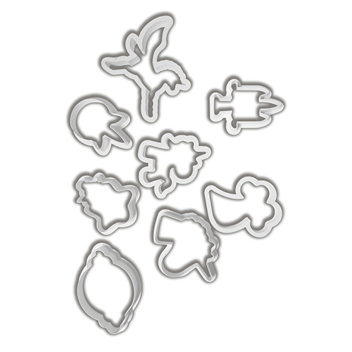 Kit de Cortadores Unicórnios 8 peças - Konfektt