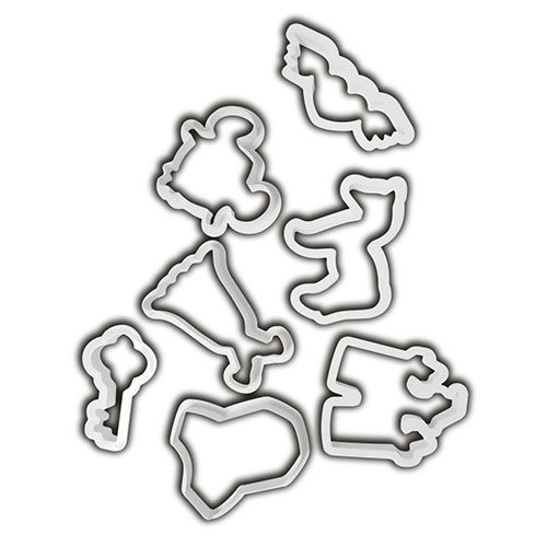 Kit de Cortadores Conto de Fadas 7 peças - Konfektt