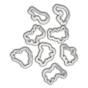 Kit de Cortadores Bebês Unicórnios 8 peças - Konfektt