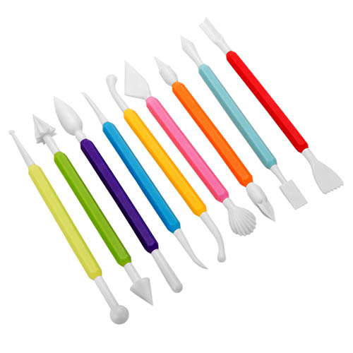 Kit De Estecas Plásticas Para Confeiteiro 9 Peças - Konfektt