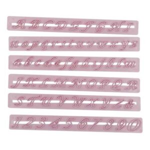 Kit Réguas Marcadores Alfanuméricas Itálico 6 peças - Konfektt