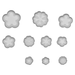 Kit Marcadores e Cortadores Mini Florais 10 peças - Konfektt