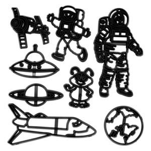 Kit Marcadores e Cortadores Silhueta Astronauta-Espaço 8 peças - Konfektt