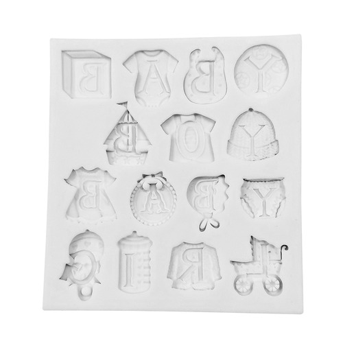 Molde em Silicone Itens de Bebê - Konfektt