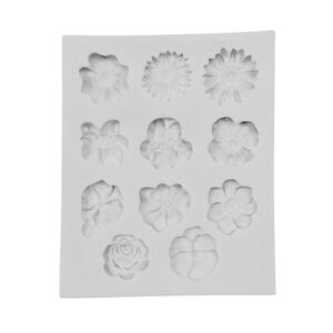 Molde em Silicone Flores - Konfektt