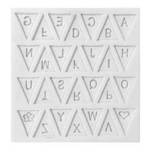 Molde em Silicone Alfabeto Bandeira - Konfektt